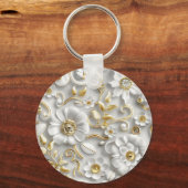 Delicate Floral Sleutelhanger (Achterkant)