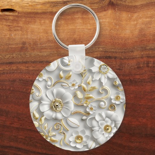 Delicate Floral Sleutelhanger (Achterkant)