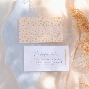 Delicate Floral Spring Storybook Baby shower Informatiekaartje