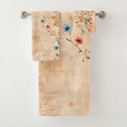 Delicate Floral stijl Bad Handdoek (Insitu)