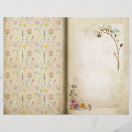 Delicate Floral Style Journal-pagina