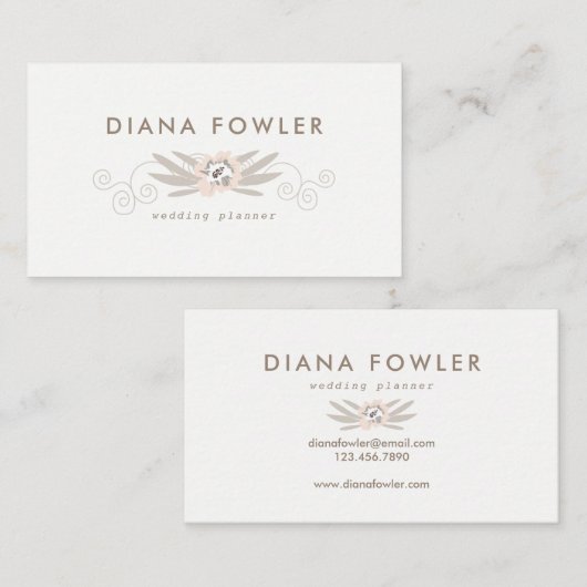 Delicate Floral Visitekaartje (Voorkant / Achterkant)