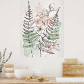Delicate floral wall art for new homeowners poster (Keuken)