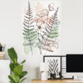 Delicate floral wall art for new homeowners poster (Thuiskantoor)