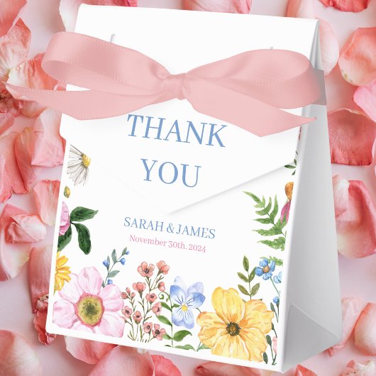 Delicate Floral Waterverf bruiloft Bedankdoosjes
