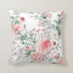 Delicate Floral Waterverf Sierkussen