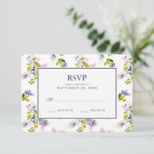 Delicate Floral Waterverf - Wedding RSVP (Staand voorkant)