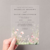 Delicate Floral Wedding Acryl Uitnodigingen (Insitu (Draagbaar))