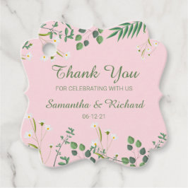 Delicate Floral Wedding Bedankjes Labels