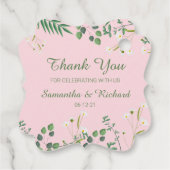 Delicate Floral Wedding Bedankjes Labels (Achterkant)