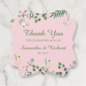 Delicate Floral Wedding Bedankjes Labels (Voorkant)