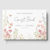 Delicate Floral Wedding Gastenboek (Voorkant)