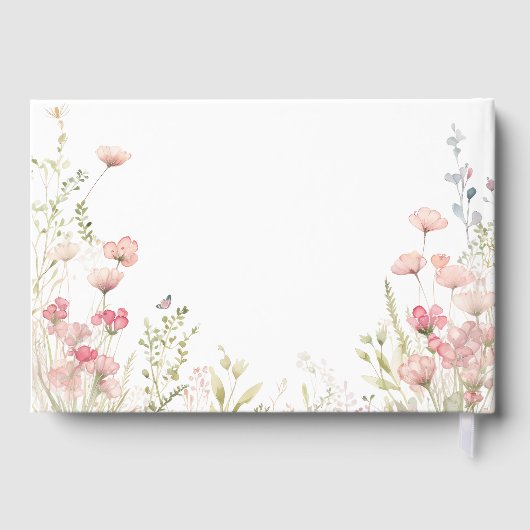 Delicate Floral Wedding Gastenboek (Achterkant)