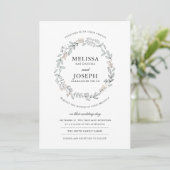 Delicate Floral Wedding Invitation (Staand voorkant)