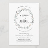 Delicate Floral Wedding Invitation (Voorkant)