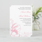 Delicate Floral Wedding Invitations Kaart (Staand voorkant)