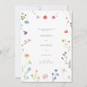 Delicate Floral Wedding Kaart (Voorkant)