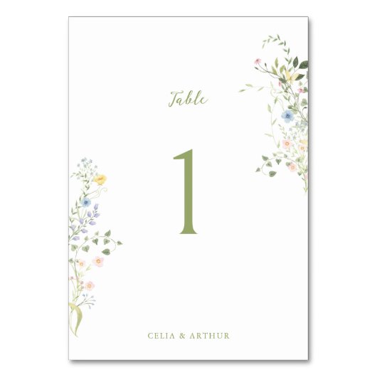 Delicate Floral Wedding Kaart (Voorkant)