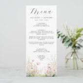 Delicate Floral Wedding Menu (Staand voorkant)