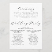 Delicate Floral Wedding Programmakaart (Achterkant)