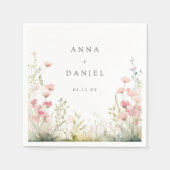 Delicate Floral Wedding Servet (Voorkant)