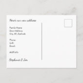 Delicate Floral Wreath Mauve Nieuw adres Briefkaart (Achterkant)