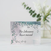 Delicate Floral Wreath Mauve Nieuw adres Briefkaart (Staand voorkant)