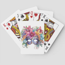 DELICATE FLORALE MARDI GRAS MASKER POKERKAARTEN
