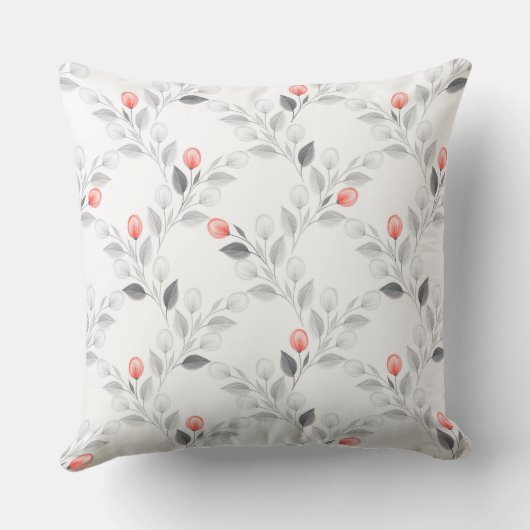 Delicate florale patroon kussen (Achterkant)