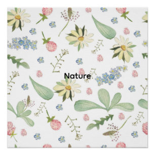 Delicate florale patroon perfect poster