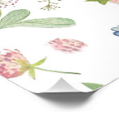 Delicate florale patroon perfect poster (Hoek)