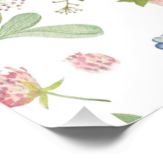 Delicate florale patroon perfect poster (Hoek)