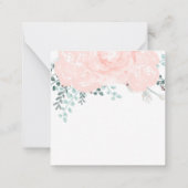 Delicate florale waterverf notitiekaartje (Achterkant)