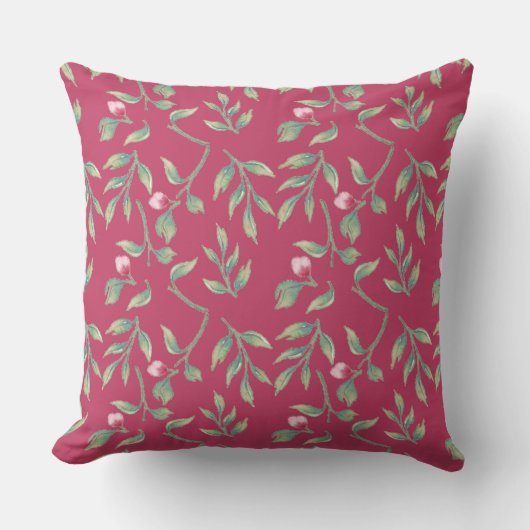 Delicate Florals Innuendo Pink Kussen (Voorkant)