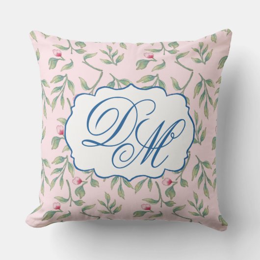Delicate Florals Nosegay Pink Kussen (Voorkant)
