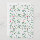 Delicate Florals repesal Dinner Kaart (Achterkant)