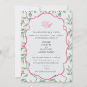 Delicate Florals repesal Dinner Kaart (Voorkant)