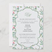 Delicate Florals repesal Dinner Kaart (Voorkant)