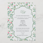 Delicate Florals repesal Dinner Kaart (Voorkant / Achterkant)