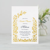 Delicate Flower Arch Vrijgezellenfeest Wedding Folie Uitnodiging (Staand Voorkant)