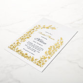 Delicate Flower Arch Vrijgezellenfeest Wedding Folie Uitnodiging (Gedraaid)