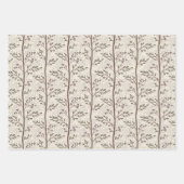 Delicate Flower Buds Bloom Soft Elegant Floral Inpakpapier Vel (Voorkant 3)