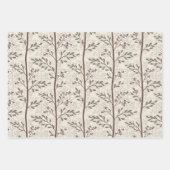 Delicate Flower Buds Bloom Soft Elegant Floral Inpakpapier Vel (Voorkant 2)