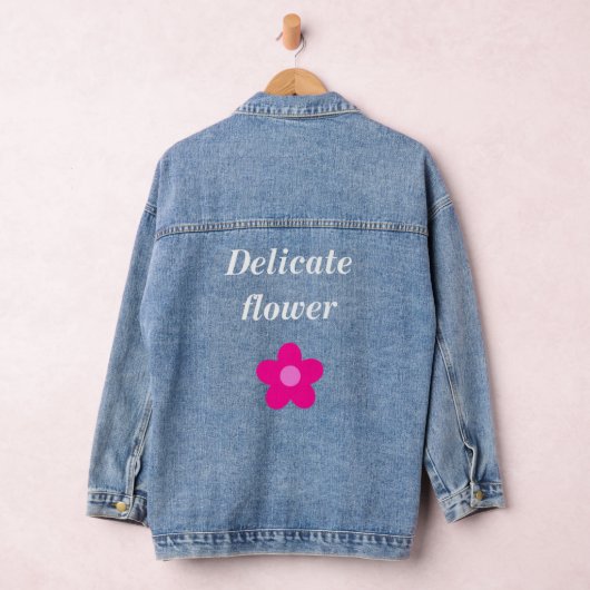 Delicate Flower motorfiets t-shirt voor vrouwen Denim Jacket (Hangar)