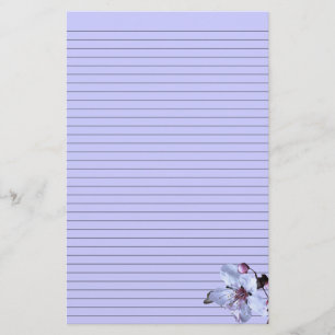Delicate Flower Stationery - gevoerd Briefpapier