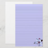 Delicate Flower Stationery - gevoerd Briefpapier (Voorkant / Achterkant)
