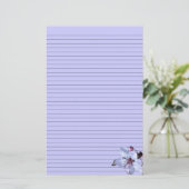 Delicate Flower Stationery - gevoerd Briefpapier (Staand voorkant)