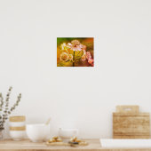 Delicate Flowers Abstract Poster (Keuken)