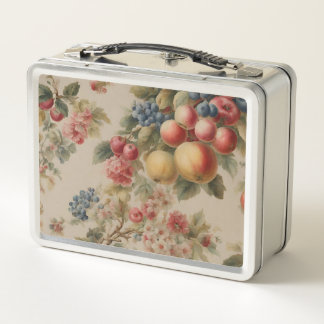Delicate Flowers and French Fruits. Painted Style