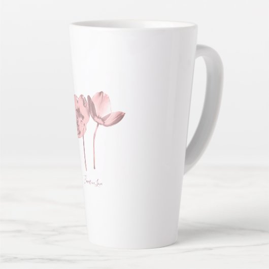 Delicate Flowers – Elegant Fantasy Garden Latte Mok (Rechterhoek)